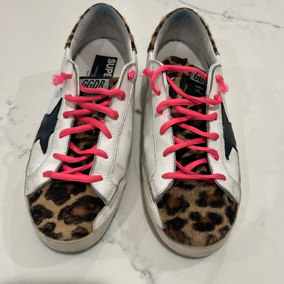 Golden goose. Superstar. Cheetah with pink laces. Size 39 - Picture 2 of 6